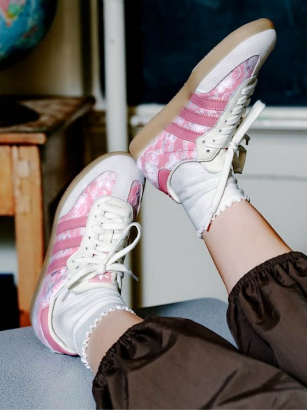 🌸 ADIDAS SAMBA PINK LACE FLORAL 🌸